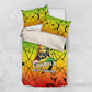 Menelik II Bedding Set with Crowned Portrait, Ethiopia Never Colonized Text and Pan-African Abstract - African Pride