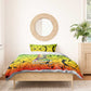 Menelik II Bedding Set with Crowned Portrait, Ethiopia Never Colonized Text and Pan-African Abstract - African Pride
