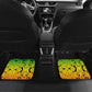 Menelik II Car Mats with Crowned Portrait, Ethiopia Never Colonized Text and Pan-African Abstract - African Pride