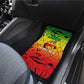 Menelik II Car Mats with Crowned Portrait, Ethiopia Never Colonized Text and Pan-African Abstract - African Pride