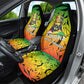Menelik II Car Seat Cover with Crowned Portrait, Ethiopia Never Colonized Text and Pan-African Abstract - African Pride