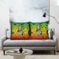 Menelik II Pillow Cover with Crowned Portrait, Ethiopia Never Colonized Text and Pan-African Abstract - African Pride
