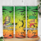 Menelik II Skinny Tumbler with Crowned Portrait, Ethiopia Never Colonized Text and Pan-African Abstract - African Pride