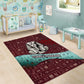 Hatshepsut Area Rug with Pharaoh Bust Illustration, Female Pharaoh Title and Egyptian Hieroglyph - African Pride