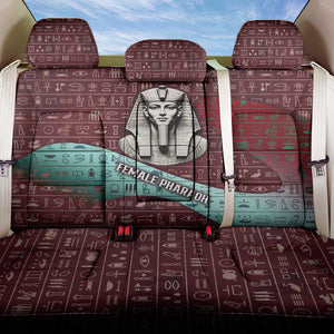 Hatshepsut Back Car Seat Cover with Pharaoh Bust Illustration, Female Pharaoh Title and Egyptian Hieroglyph - African Pride