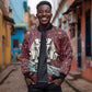 Hatshepsut Bomber Jacket with Pharaoh Bust Illustration, Female Pharaoh Title and Egyptian Hieroglyph - African Pride
