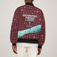 Hatshepsut Bomber Jacket with Pharaoh Bust Illustration, Female Pharaoh Title and Egyptian Hieroglyph - African Pride