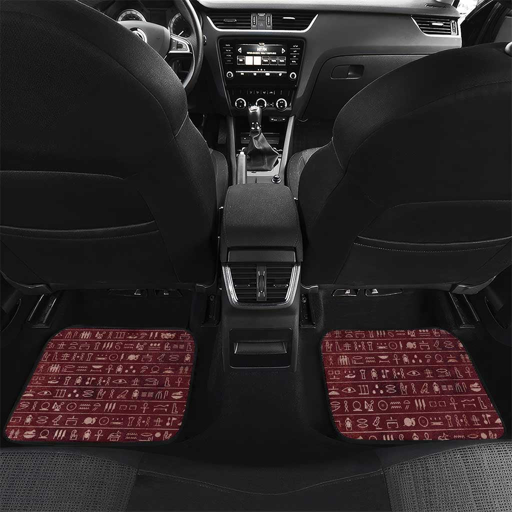 Hatshepsut Car Mats with Pharaoh Bust Illustration, Female Pharaoh Title and Egyptian Hieroglyph - African Pride