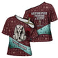 Hatshepsut Cross Shoulder Shirt with Pharaoh Bust Illustration, Female Pharaoh Title and Egyptian Hieroglyph - African Pride