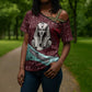 Hatshepsut Cross Shoulder Shirt with Pharaoh Bust Illustration, Female Pharaoh Title and Egyptian Hieroglyph - African Pride