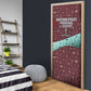 Hatshepsut Door Cover with Pharaoh Bust Illustration, Female Pharaoh Title and Egyptian Hieroglyph - African Pride