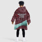Hatshepsut Kid Wearable Blanket Hoodie with Pharaoh Bust Illustration, Female Pharaoh Title and Egyptian Hieroglyph - African Pride
