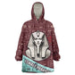 Hatshepsut Kid Wearable Blanket Hoodie with Pharaoh Bust Illustration, Female Pharaoh Title and Egyptian Hieroglyph - African Pride
