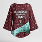 Hatshepsut Kimono Sleeve Blouse with Pharaoh Bust Illustration, Female Pharaoh Title and Egyptian Hieroglyph - African Pride