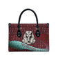 Hatshepsut Leather Bag with Pharaoh Bust Illustration, Female Pharaoh Title and Egyptian Hieroglyph - African Pride