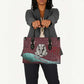 Hatshepsut Leather Bag with Pharaoh Bust Illustration, Female Pharaoh Title and Egyptian Hieroglyph - African Pride