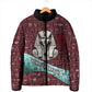 Hatshepsut Padded Jacket with Pharaoh Bust Illustration, Female Pharaoh Title and Egyptian Hieroglyph - African Pride