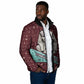 Hatshepsut Padded Jacket with Pharaoh Bust Illustration, Female Pharaoh Title and Egyptian Hieroglyph - African Pride