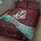 Hatshepsut Quilt Bed Set with Pharaoh Bust Illustration, Female Pharaoh Title and Egyptian Hieroglyph - African Pride