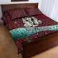 Hatshepsut Quilt Bed Set with Pharaoh Bust Illustration, Female Pharaoh Title and Egyptian Hieroglyph - African Pride
