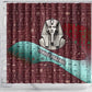 Hatshepsut Shower Curtain with Pharaoh Bust Illustration, Female Pharaoh Title and Egyptian Hieroglyph - African Pride