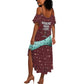 Hatshepsut Summer Maxi Dress with Pharaoh Bust Illustration, Female Pharaoh Title and Egyptian Hieroglyph - African Pride