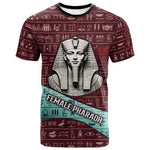 Hatshepsut T shirt with Pharaoh Bust Illustration, Female Pharaoh Title and Egyptian Hieroglyph - African Pride
