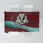 Hatshepsut Tablecloth with Pharaoh Bust Illustration, Female Pharaoh Title and Egyptian Hieroglyph - African Pride