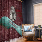 Hatshepsut Window Curtain with Pharaoh Bust Illustration, Female Pharaoh Title and Egyptian Hieroglyph - African Pride