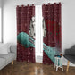 Hatshepsut Window Curtain with Pharaoh Bust Illustration, Female Pharaoh Title and Egyptian Hieroglyph - African Pride