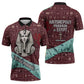 Hatshepsut Zipper Polo Shirt with Pharaoh Bust Illustration, Female Pharaoh Title and Egyptian Hieroglyph - African Pride