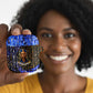 Hatshepsut AirPods Case with Queen King Portrait, Temple Illustration and Blue-Gold Hieroglyphic - African Pride