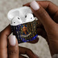 Hatshepsut AirPods Case with Queen King Portrait, Temple Illustration and Blue-Gold Hieroglyphic - African Pride