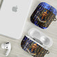 Hatshepsut AirPods Case with Queen King Portrait, Temple Illustration and Blue-Gold Hieroglyphic - African Pride