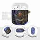 Hatshepsut AirPods Case with Queen King Portrait, Temple Illustration and Blue-Gold Hieroglyphic - African Pride