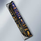Hatshepsut Auto Sun Shade with Queen King Portrait, Temple Illustration and Blue-Gold Hieroglyphic - African Pride