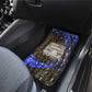 Hatshepsut Car Mats with Queen King Portrait, Temple Illustration and Blue-Gold Hieroglyphic - African Pride