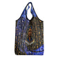 Hatshepsut Grocery Bag with Queen King Portrait, Temple Illustration and Blue-Gold Hieroglyphic - African Pride