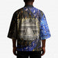 Hatshepsut Kimono with Queen King Portrait, Temple Illustration and Blue-Gold Hieroglyphic - African Pride