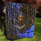 Hatshepsut Quilt with Queen King Portrait, Temple Illustration and Blue-Gold Hieroglyphic - African Pride