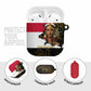 Hatshepsut AirPods Case with Royal Portrait, Pre-Colonial Empires Text and Red-Black Honeycomb - African Pride