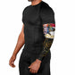 Hatshepsut Arm Sleeves with Royal Portrait, Pre-Colonial Empires Text and Red-Black Honeycomb - African Pride