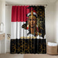 Hatshepsut Bathroom Set with Royal Portrait, Pre-Colonial Empires Text and Red-Black Honeycomb - African Pride
