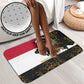 Hatshepsut Bathroom Set with Royal Portrait, Pre-Colonial Empires Text and Red-Black Honeycomb - African Pride