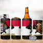 Hatshepsut 4 in 1 Can Cooler Tumbler with Royal Portrait, Pre-Colonial Empires Text and Red-Black Honeycomb - African Pride