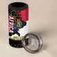 Hatshepsut 4 in 1 Can Cooler Tumbler with Royal Portrait, Pre-Colonial Empires Text and Red-Black Honeycomb - African Pride