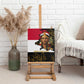 Hatshepsut Canvas Wall Art with Royal Portrait, Pre-Colonial Empires Text and Red-Black Honeycomb - African Pride