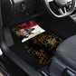 Hatshepsut Car Mats with Royal Portrait, Pre-Colonial Empires Text and Red-Black Honeycomb - African Pride