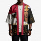 Hatshepsut Kimono with Royal Portrait, Pre-Colonial Empires Text and Red-Black Honeycomb - African Pride
