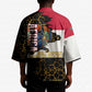 Hatshepsut Kimono with Royal Portrait, Pre-Colonial Empires Text and Red-Black Honeycomb - African Pride